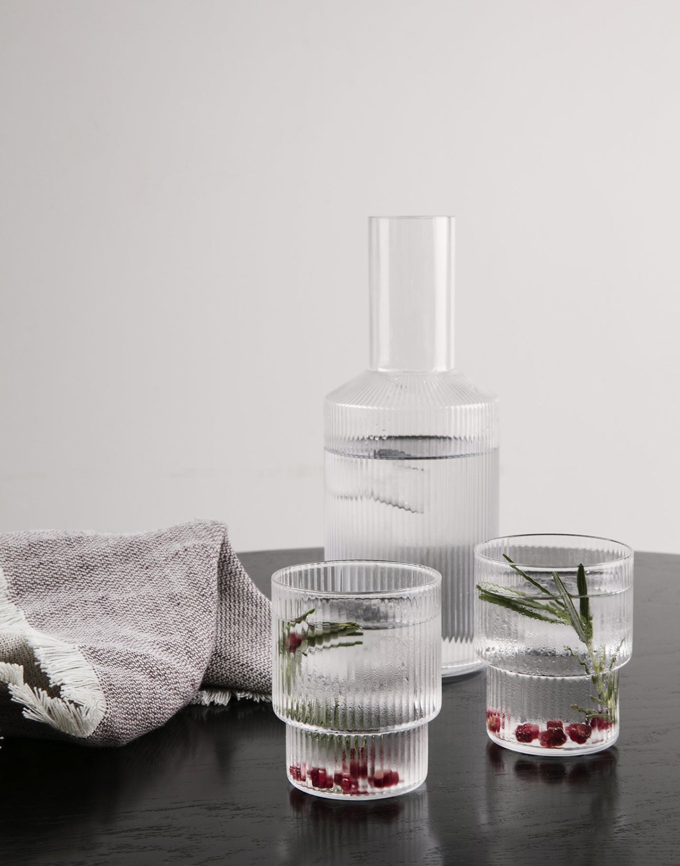 Ferm Living Ripple Glasses (Set of 4) Clear