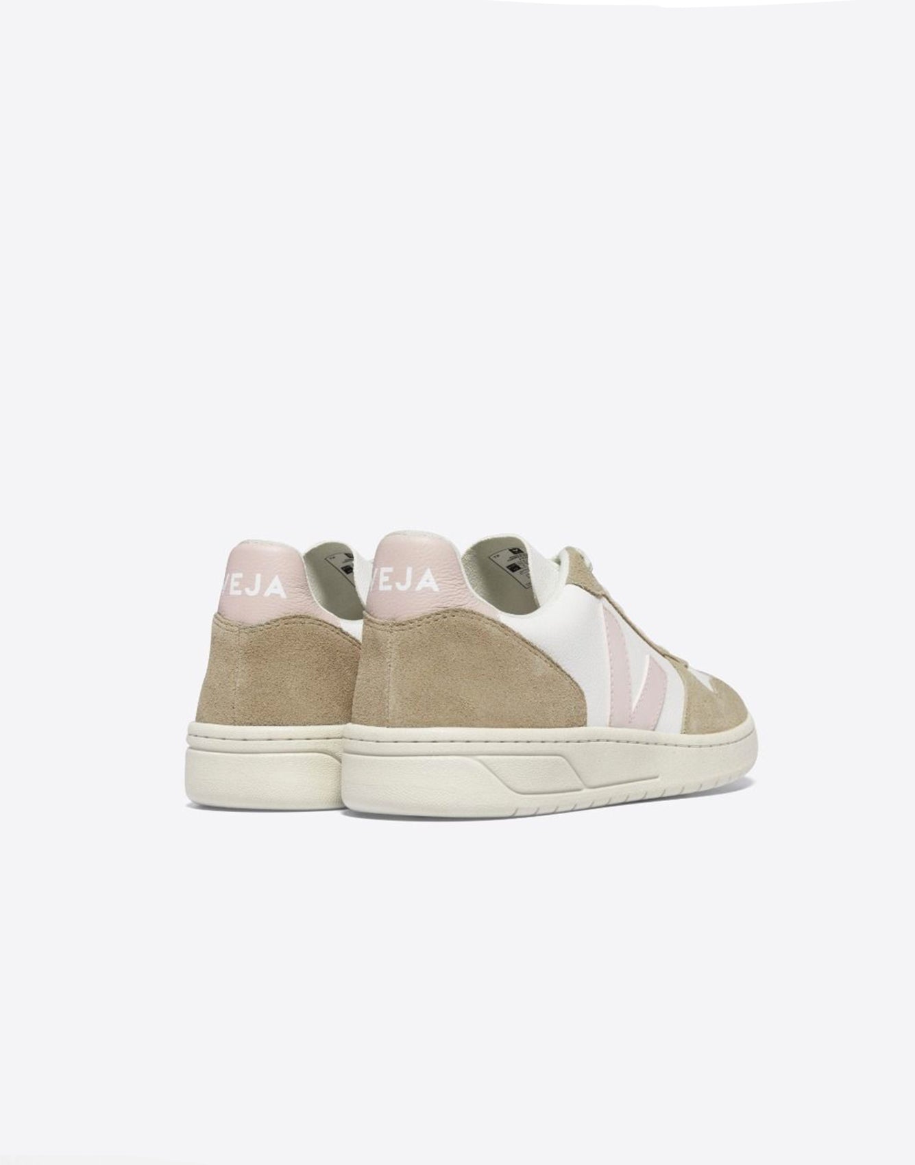 VEJA V-10 Chromefree White Leather Petale Sahara