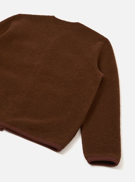 Universal Works Cacao Wool Fleece Cardigan