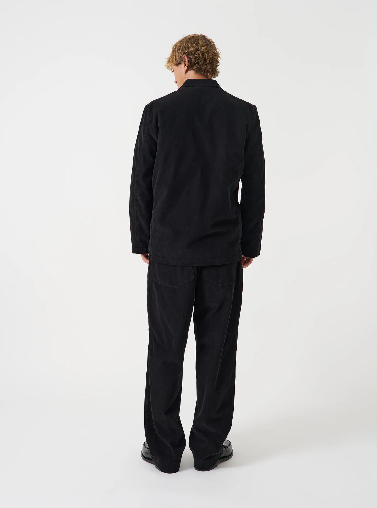 Universal Works Black Cat Cord Two Button Jacket