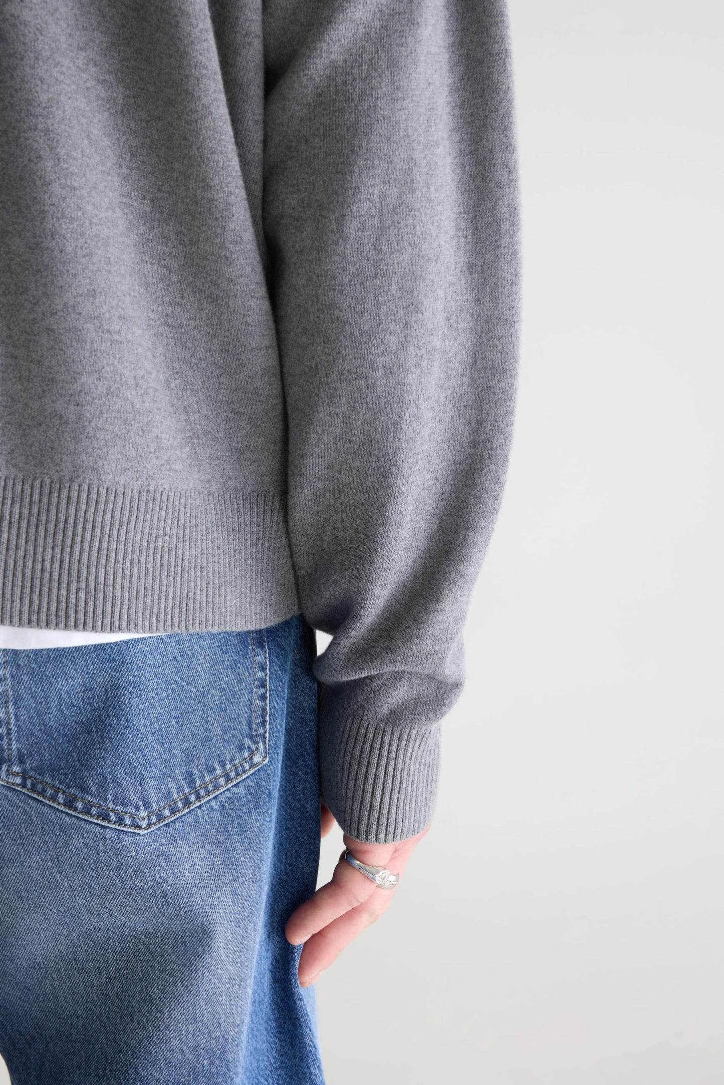 Bellerose Geobo Polo Neck Sweater Mid Grey/Oyster