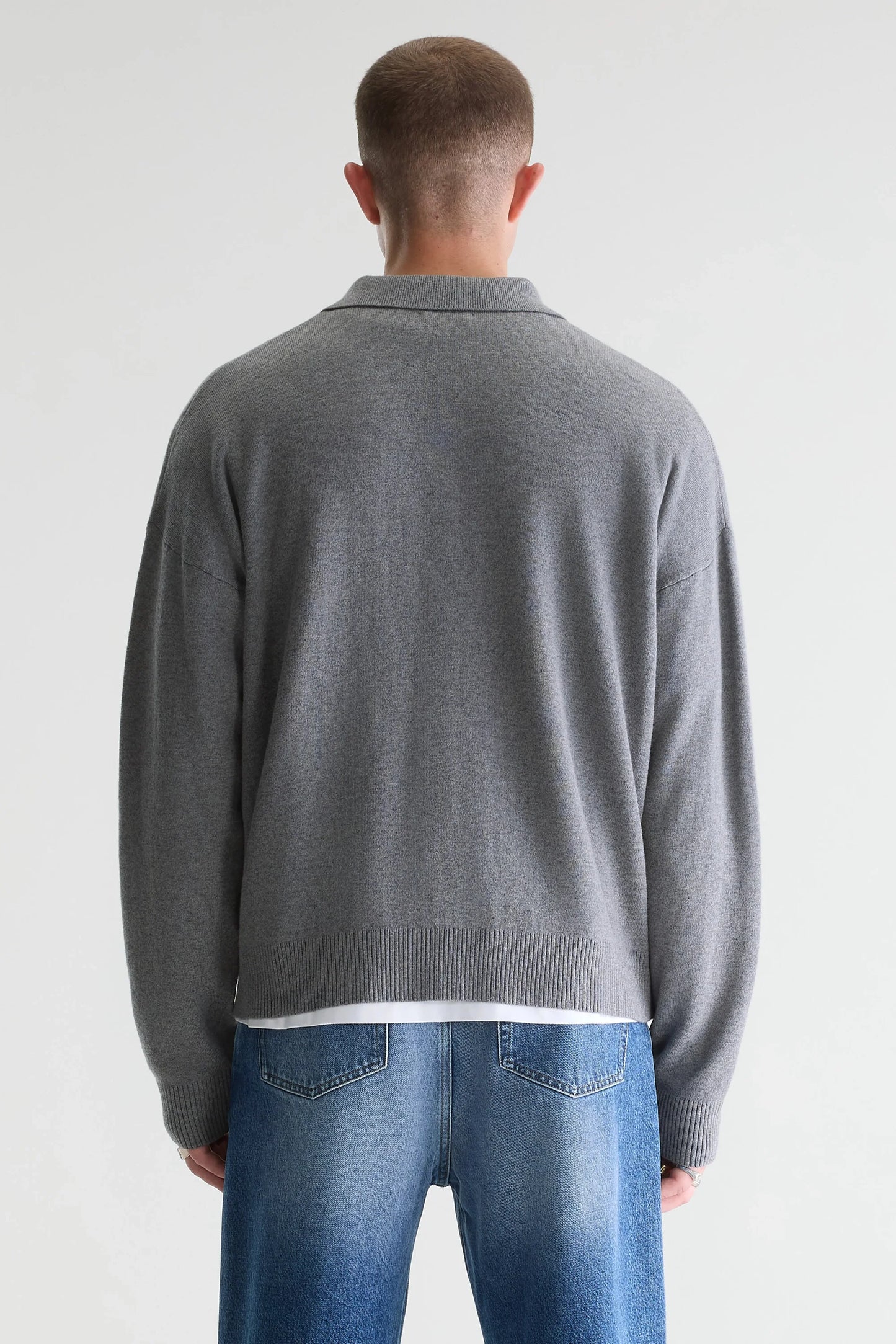 Bellerose Geobo Polo Neck Sweater Mid Grey/Oyster