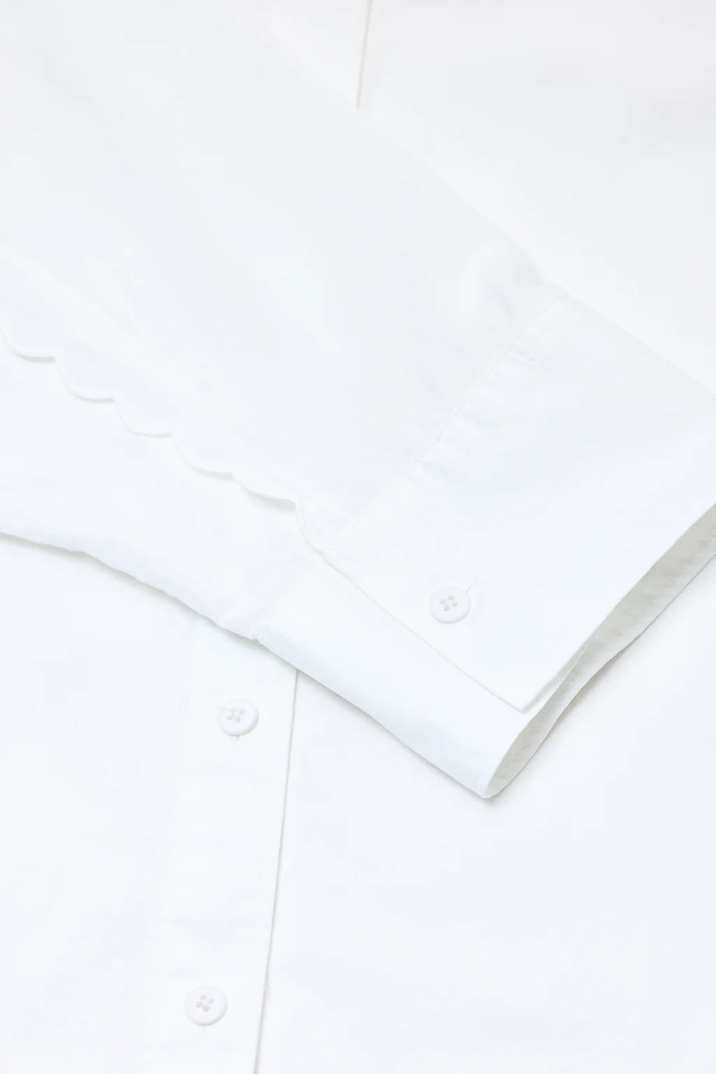 Closed Poplin Blouse With Embroideries White