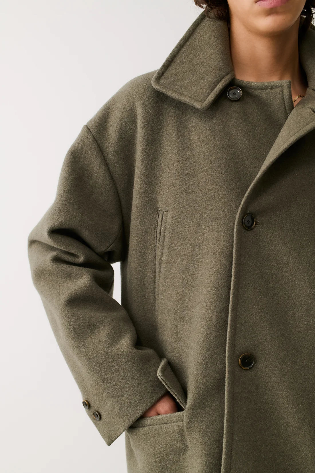 A Kind Of Guise Anso Coat Felted Green