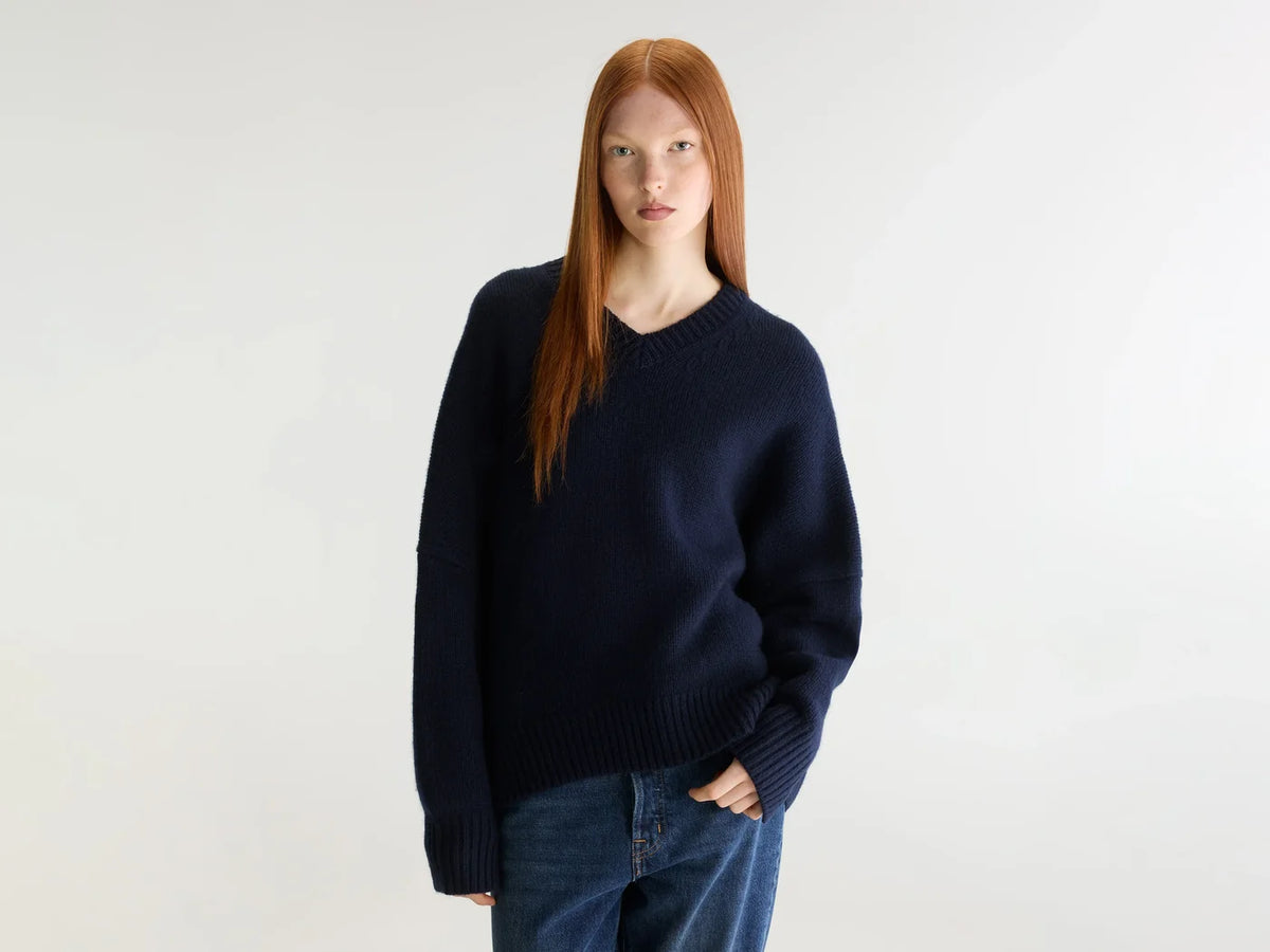 Bellerose Amevy V-neck Sweater Navy