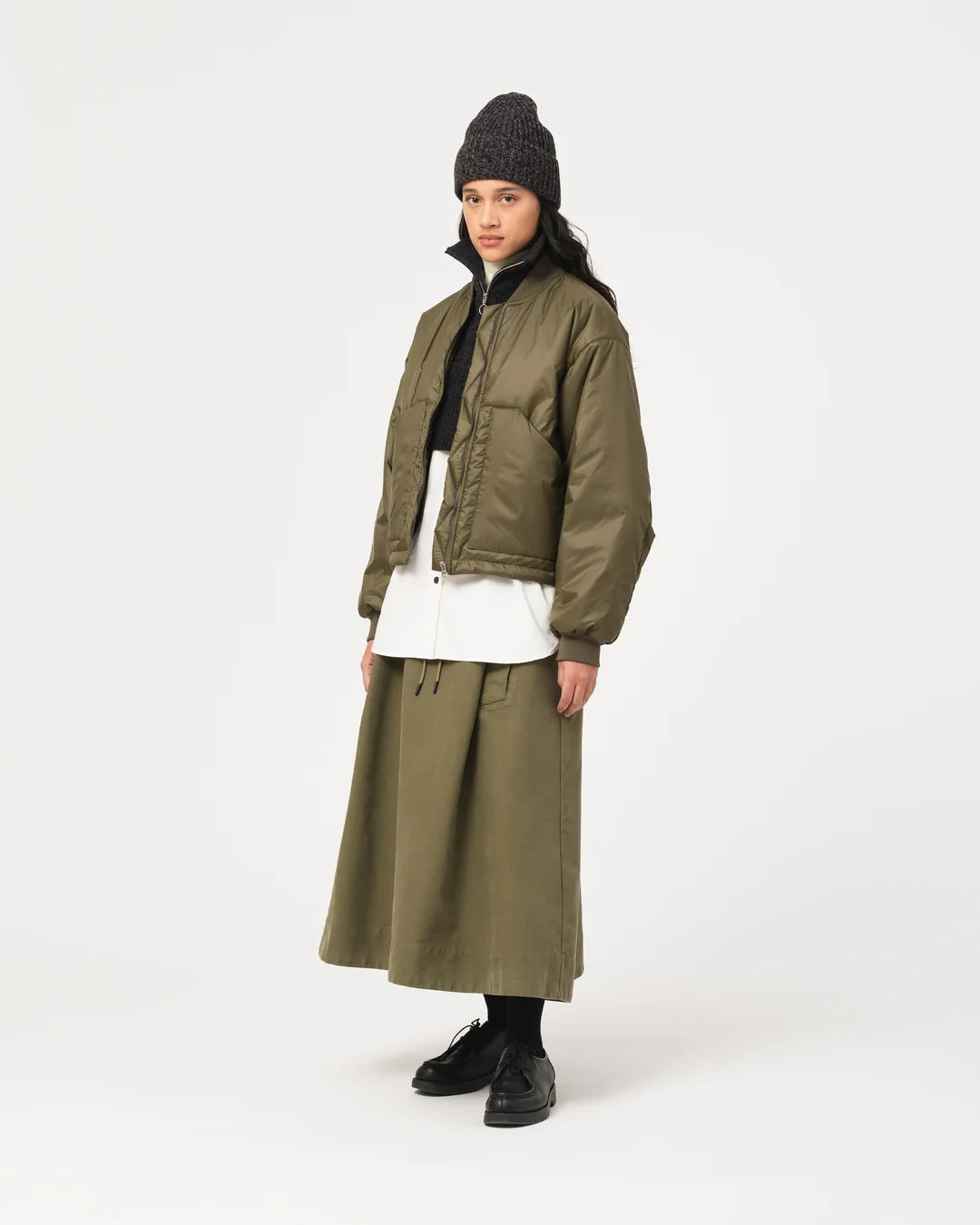 Girls Of Dust B52 Bomber Jacket Fury Nylon Avocado