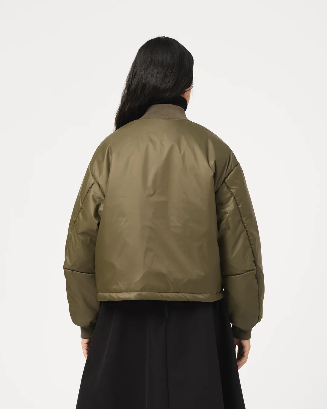 Girls Of Dust B52 Bomber Jacket Fury Nylon Avocado