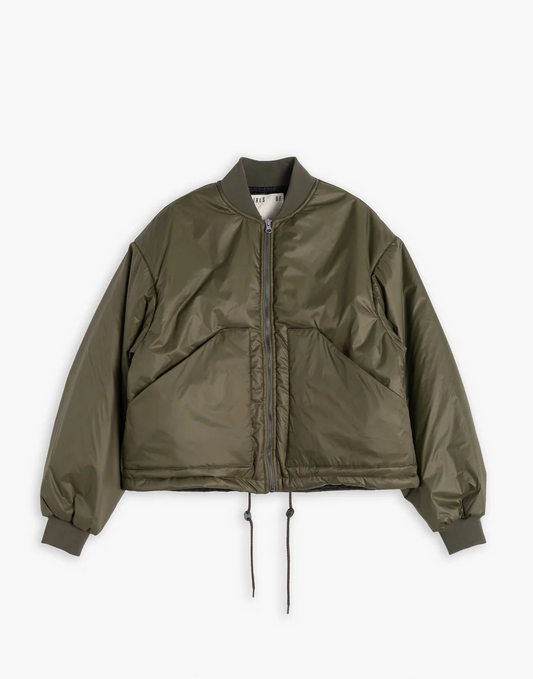 Girls Of Dust B52 Bomber Jacket Fury Nylon Avocado