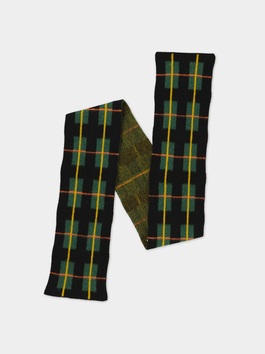 Jo Gordon Brushed Tartan Scarf Black
