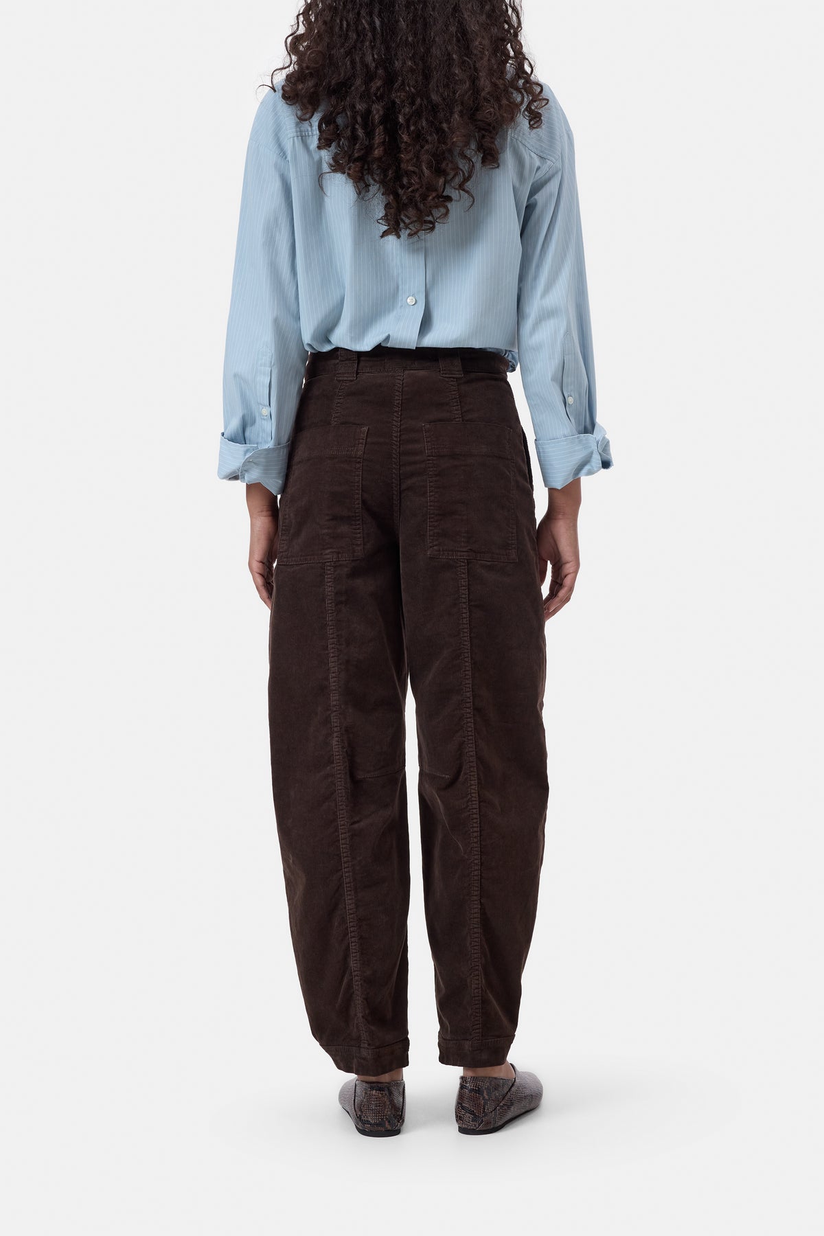 Closed Barrel Pants Rhannon Mahagony Brown
