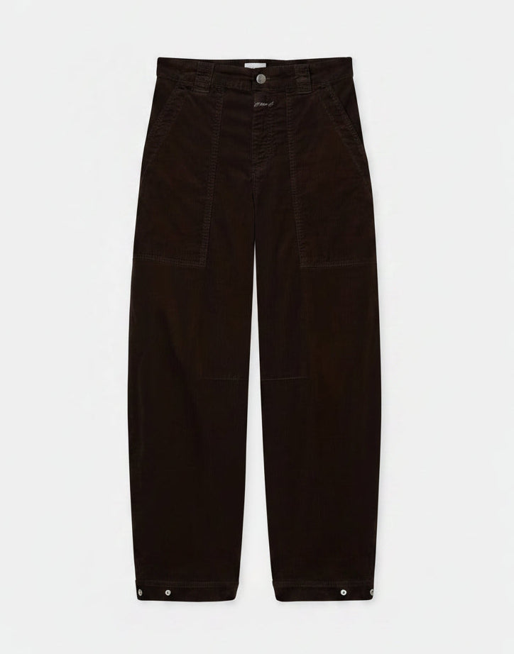 Closed Barrel Pants Rhannon Mahagony Brown