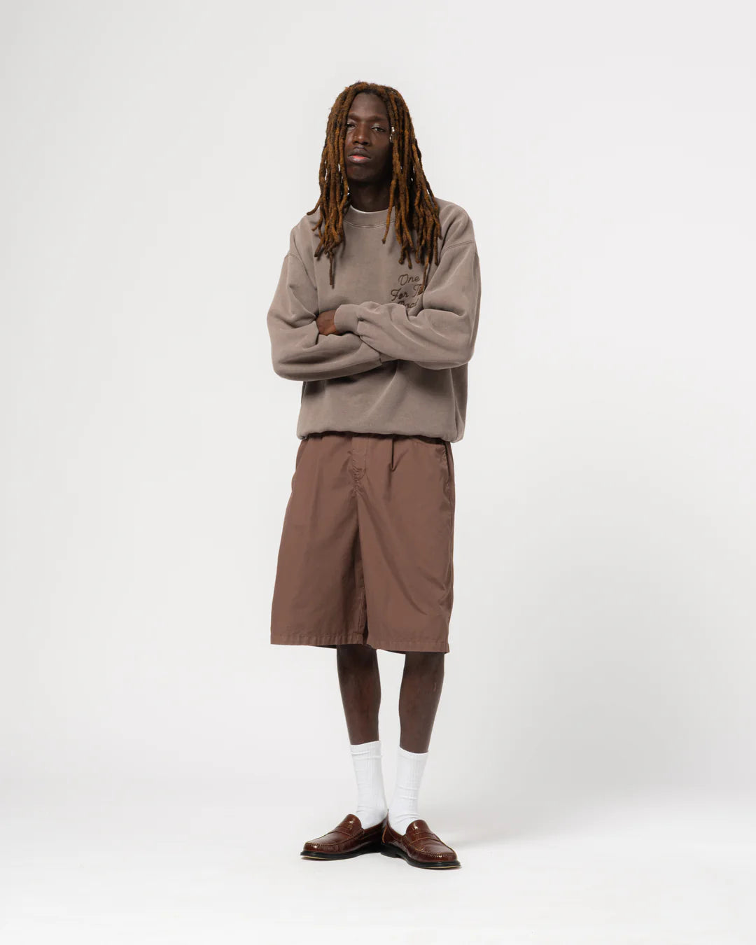 Girls of Dust Bermuda Riviera Cotton Aztek Brown