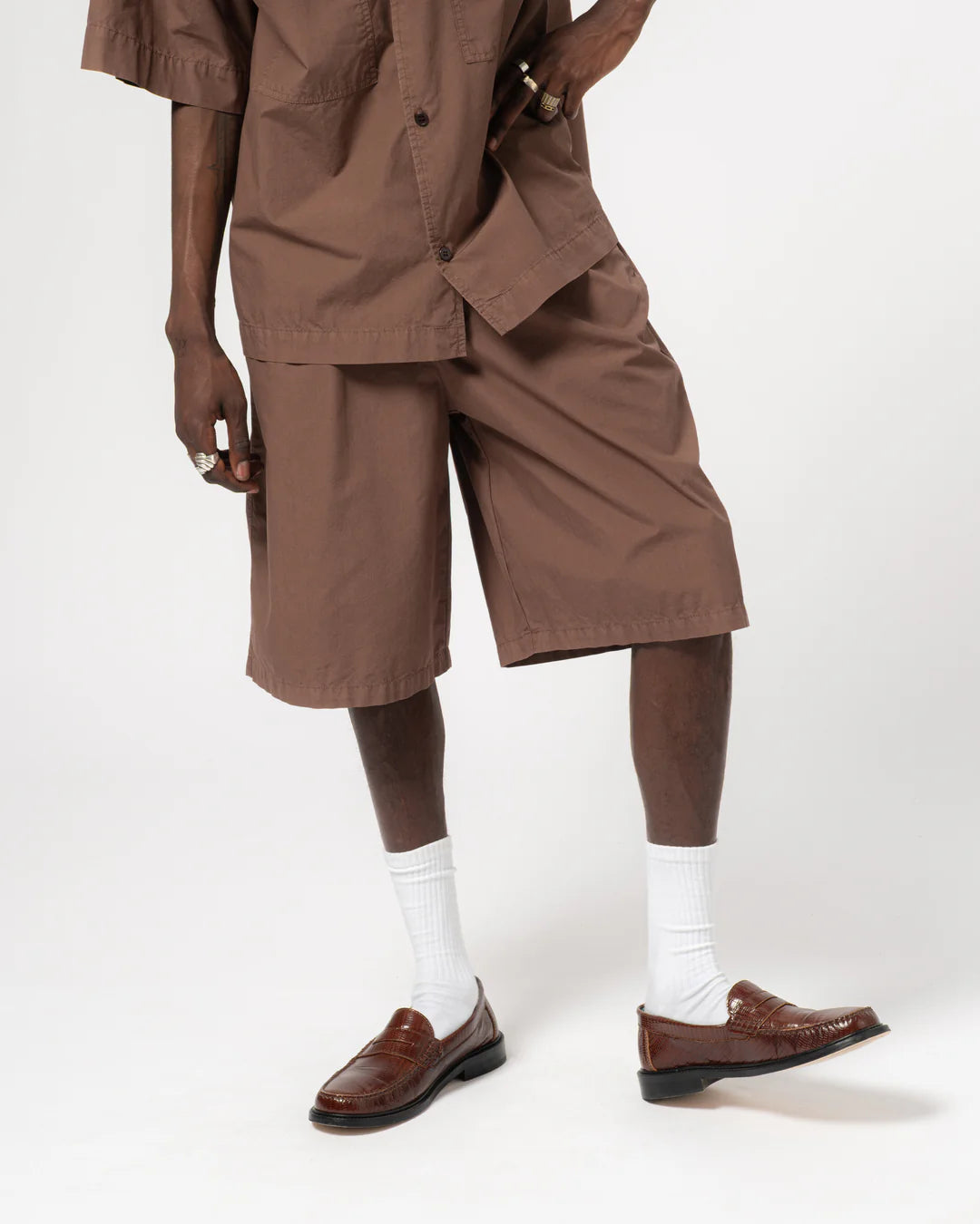 Girls of Dust Bermuda Riviera Cotton Aztek Brown