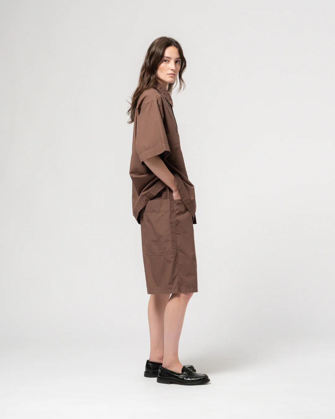 Girls of Dust Bermuda Riviera Cotton Aztek Brown