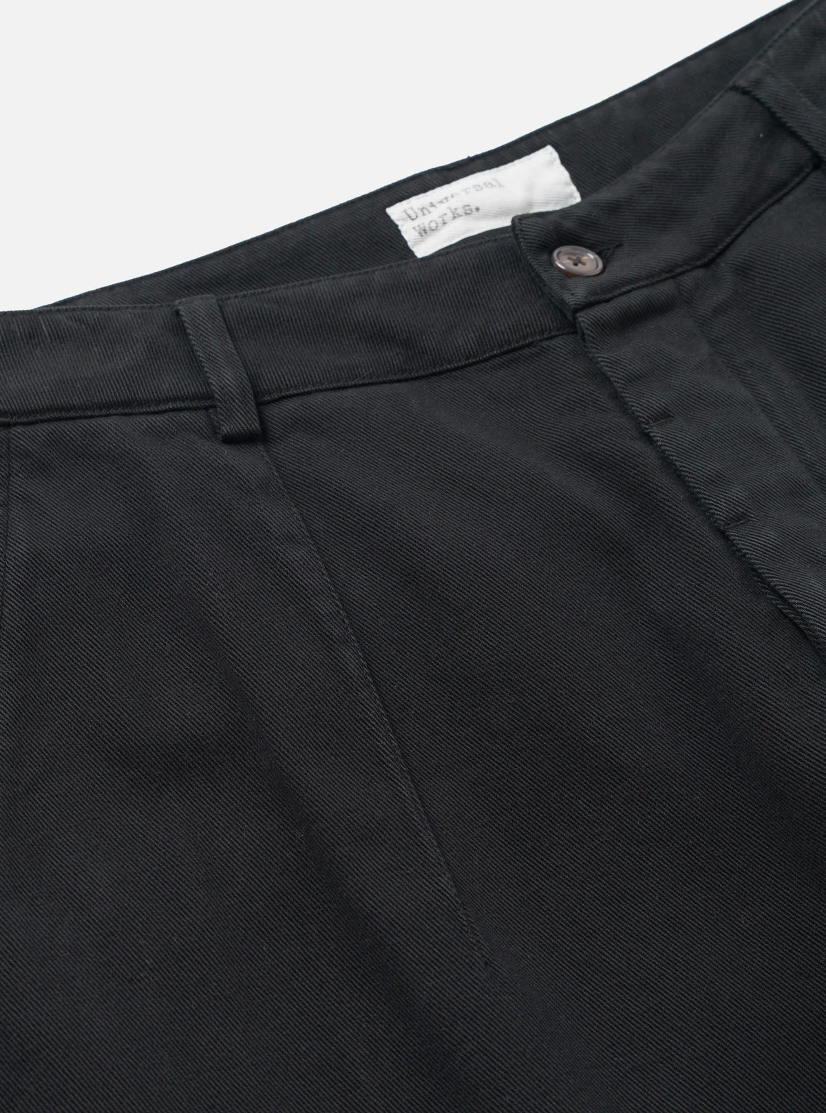 Universal Works Black Dexter Twill Grad Chino
