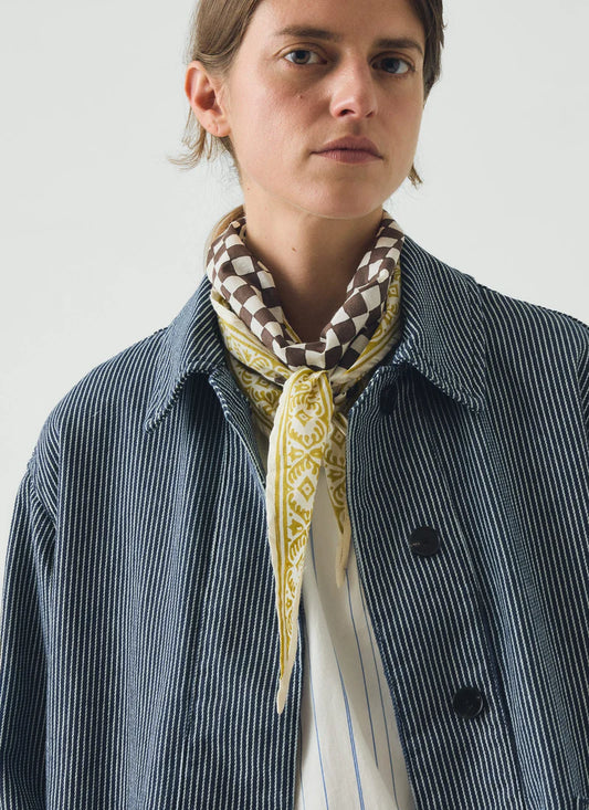 Toast Block Print Cook Check Bandana Dark Chocolate