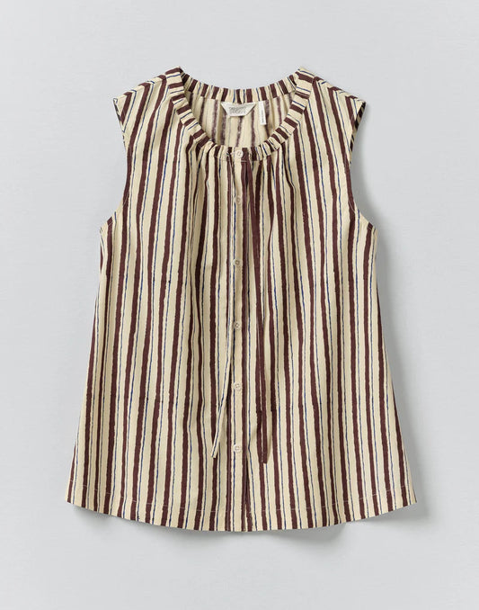 Toast Block Print Sorbet Stripe Top Pastel Lemon