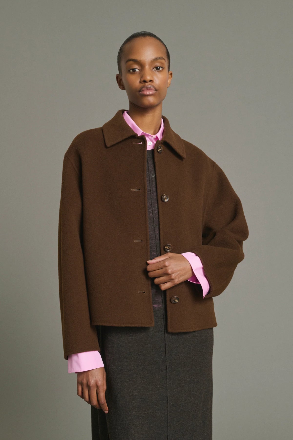 Soeur Gyoda Boxy jacket Chocolate