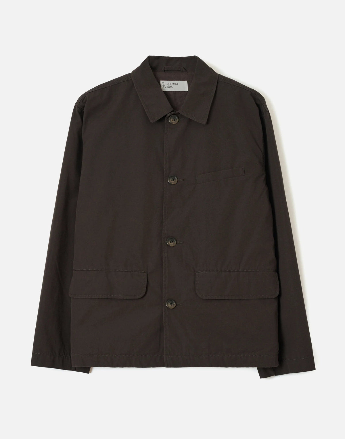 Universal Works Brown Micro Canvas Warmus Jacket Brown