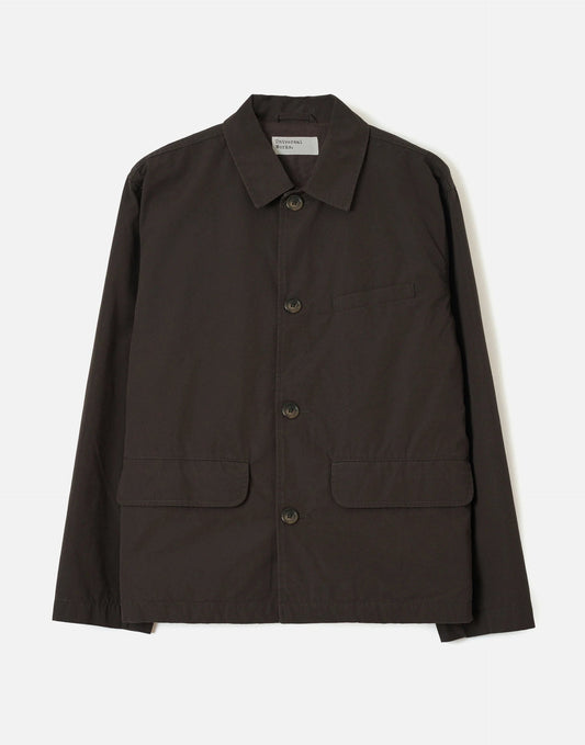 Universal Works Brown Micro Canvas Warmus Jacket Brown