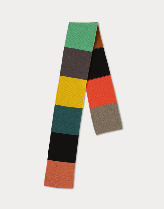 Jo Gordon Colourblock Garter Stitch Scarf Bright