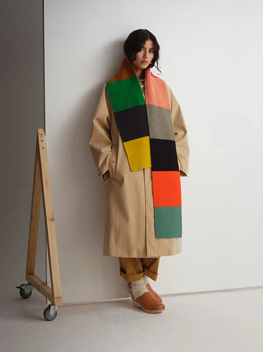 Jo Gordon Colorblock Garter Stitch Scarf Multi