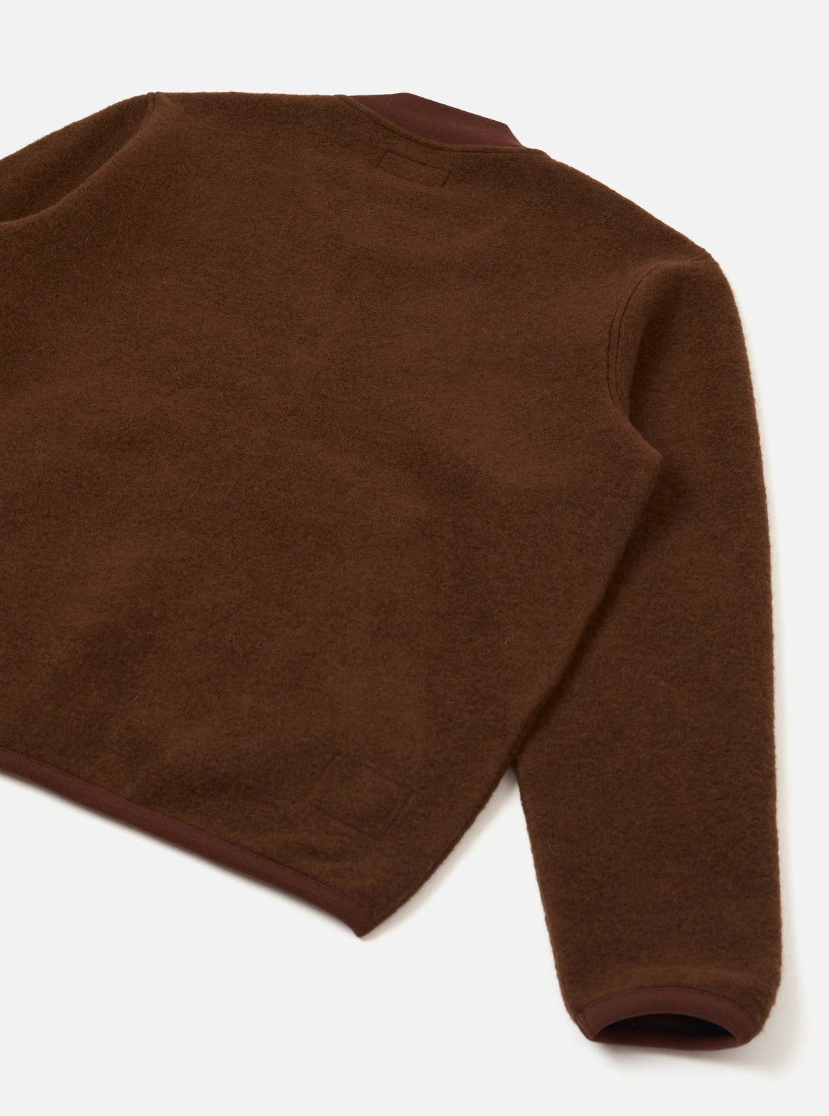Universal Works Cacao Wool Fleece Zip Bomber Jacket