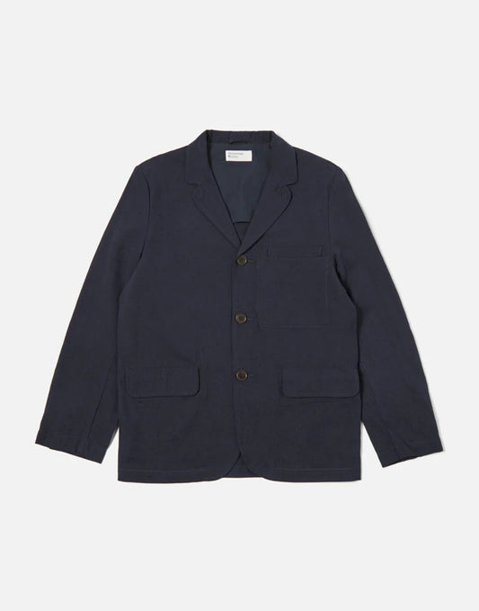 Universal Works Capitol Jacket In Navy Lord Cotton Linen