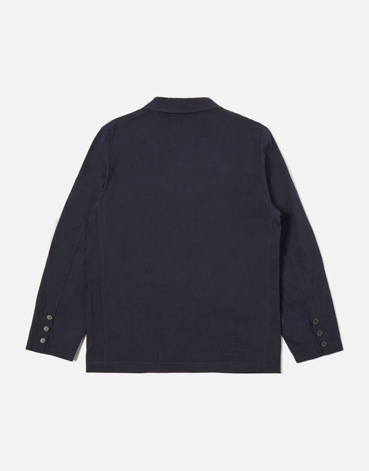 Universal Works Capitol Jacket In Navy Lord Cotton Linen