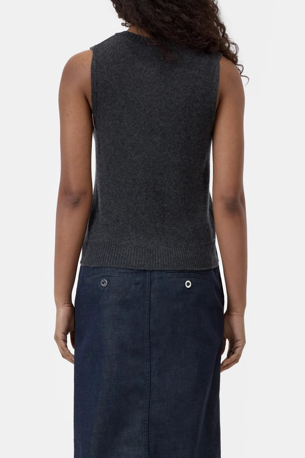 Closed Cashmere Top Black Melange