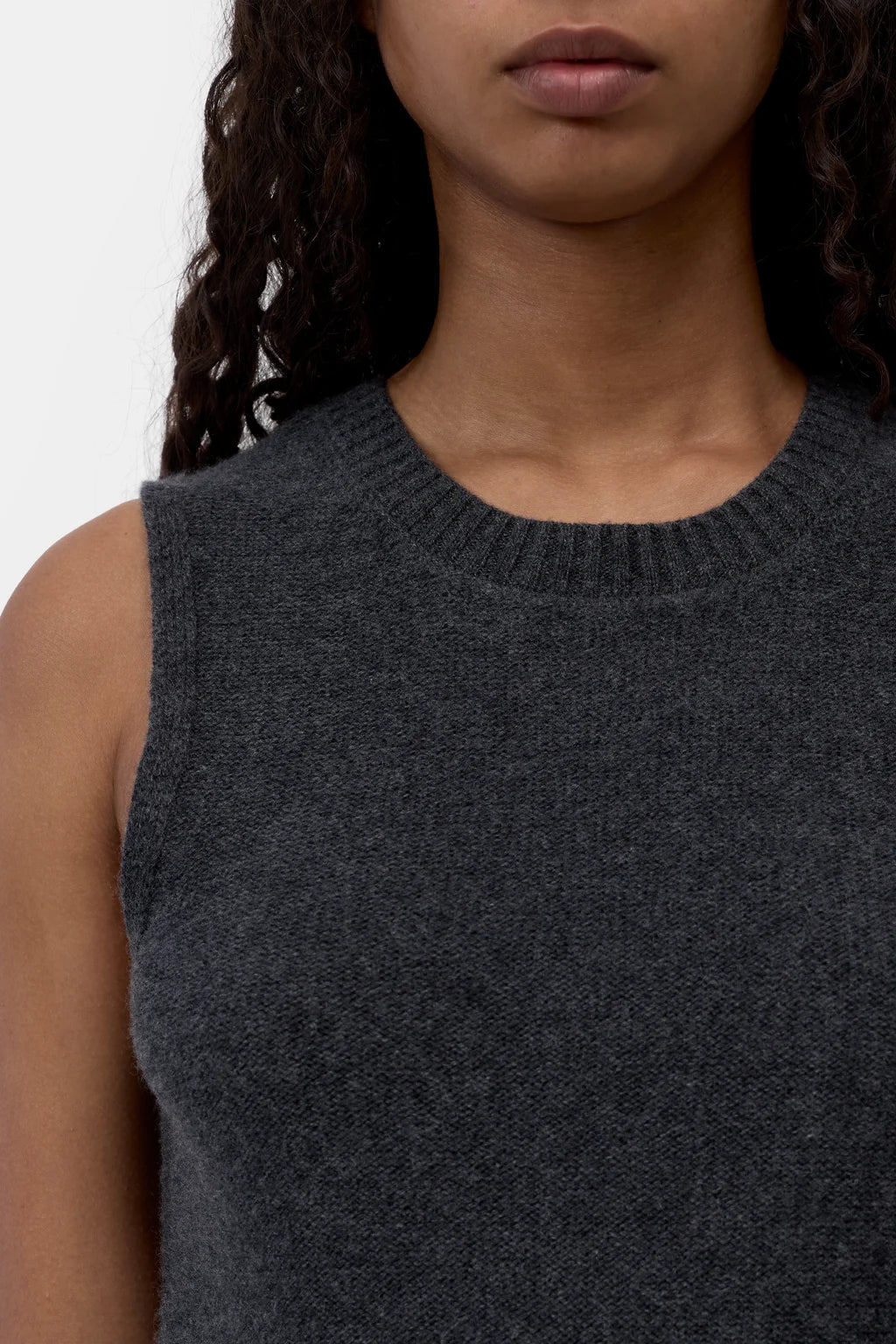 Closed Cashmere Top Black Melange
