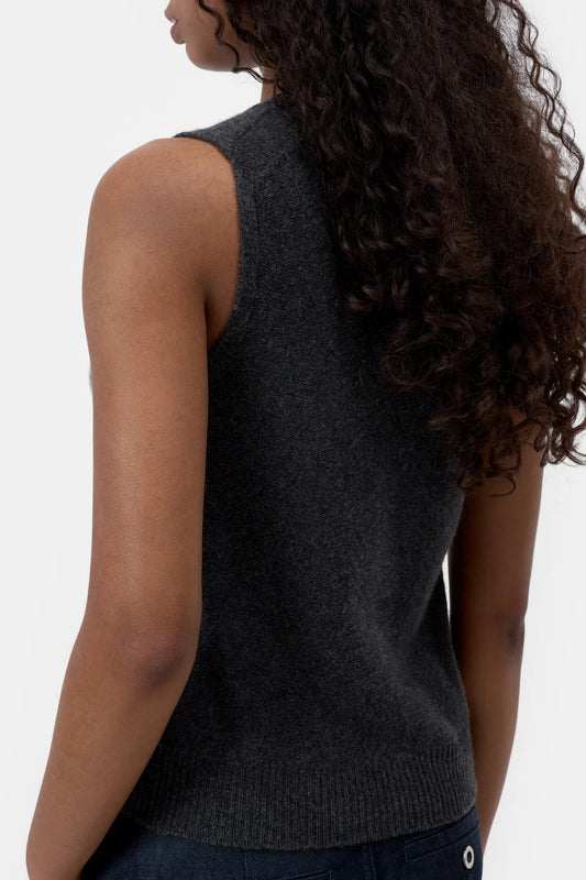 Closed Cashmere Top Black Melange