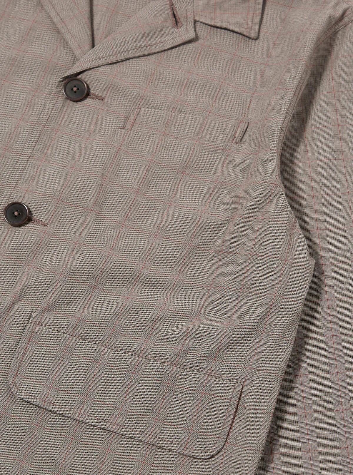 Universal Works Grey Brown Wales Glen Check Franck Jacket