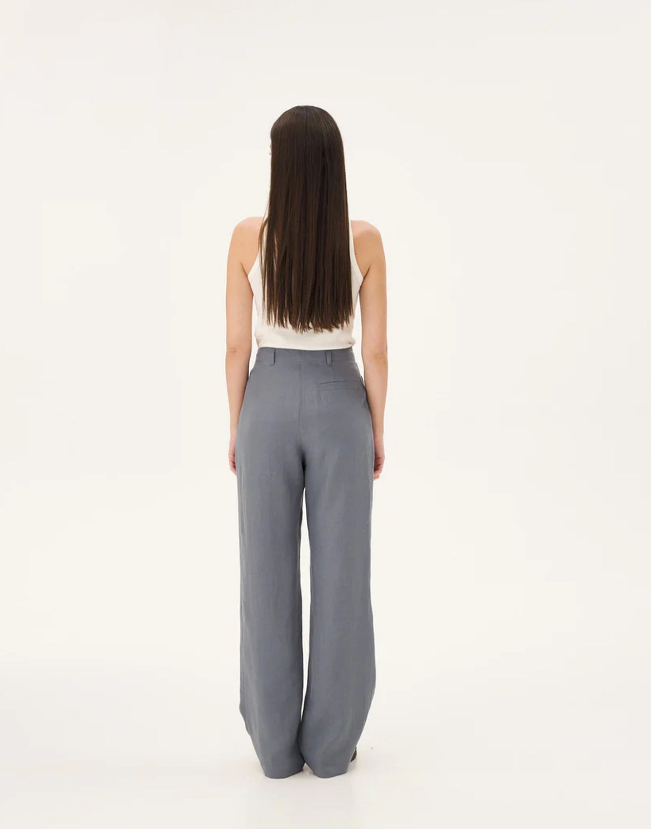 Noyoco Coco Foggy Blue Linen Pants