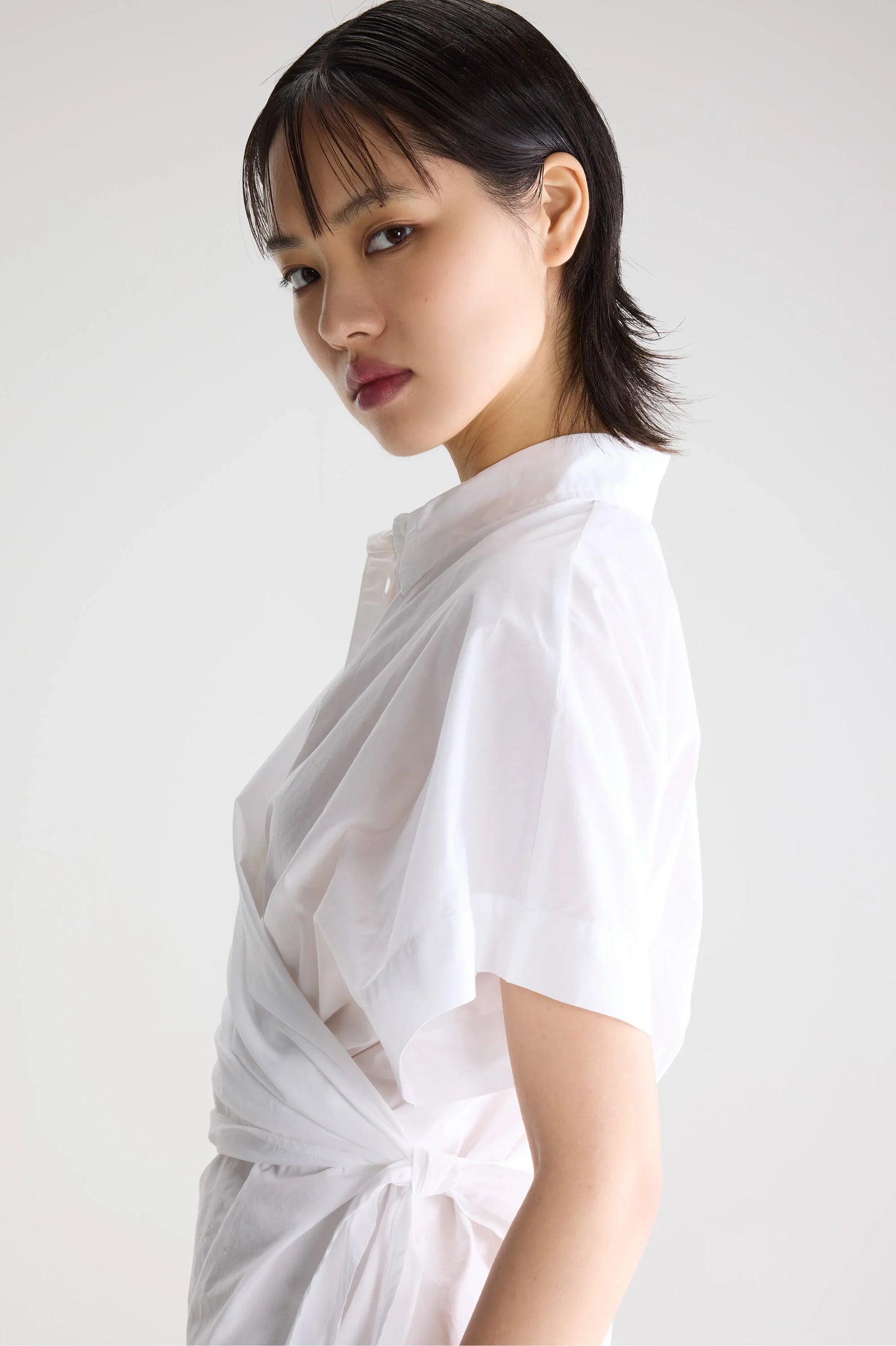 Bellerose Coral Tie-up Blouse White