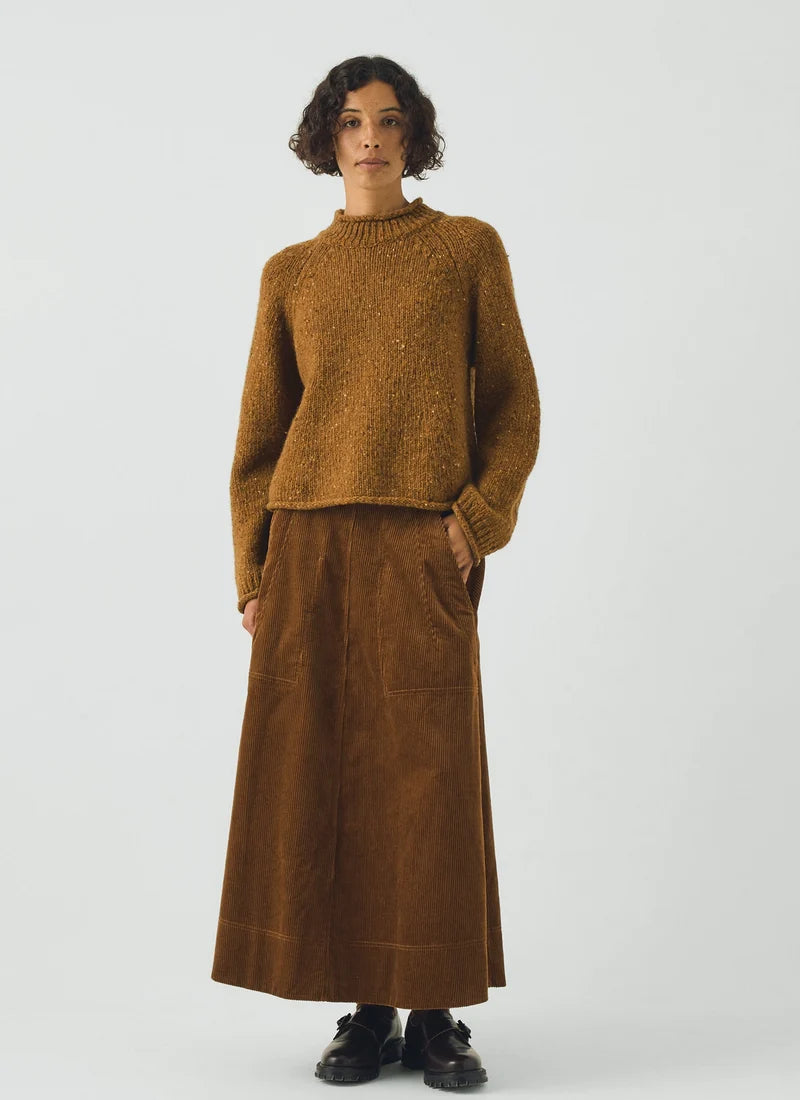 Toast Cord A Line Skirt Golden Amber