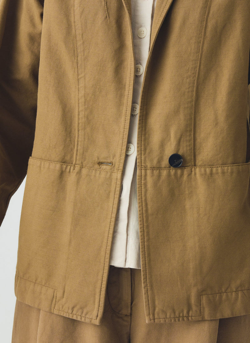 Toast Cotton Linen Twill Jacket Warm Sand