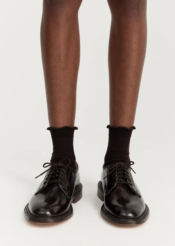Aiayu Cotton Frill Sock Chocolate