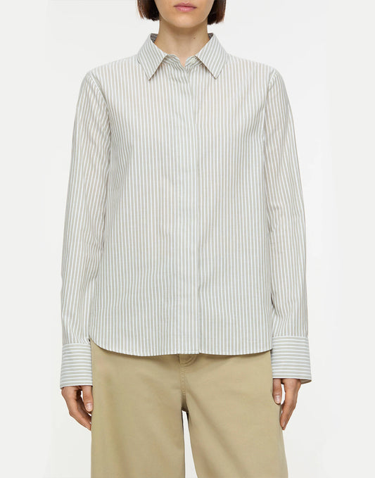Closed Cotton Voile Blouse Warm Sand