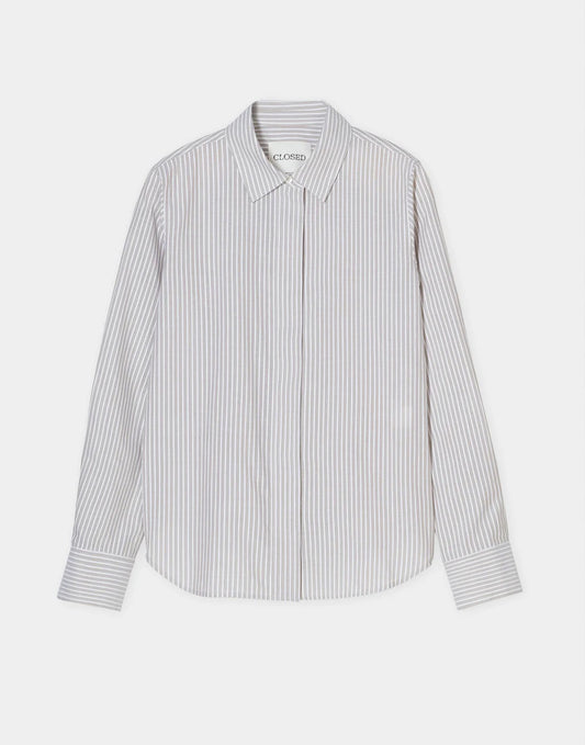 Closed Cotton Voile Blouse Warm Sand