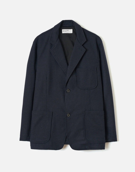 Universal Works Dark Navy Dublin Wool Mix Two Button Jacket