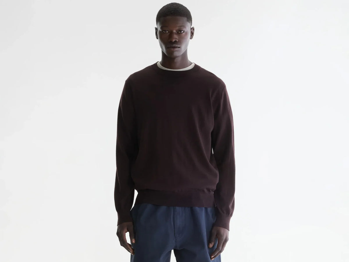 Bellerose Dilles Crewneck Sweater Dark Roast