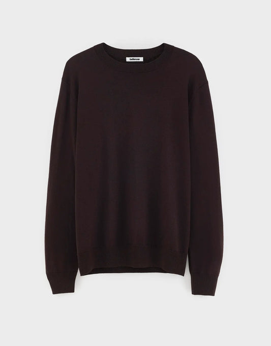 Bellerose Dilles Crewneck Sweater Dark Roast