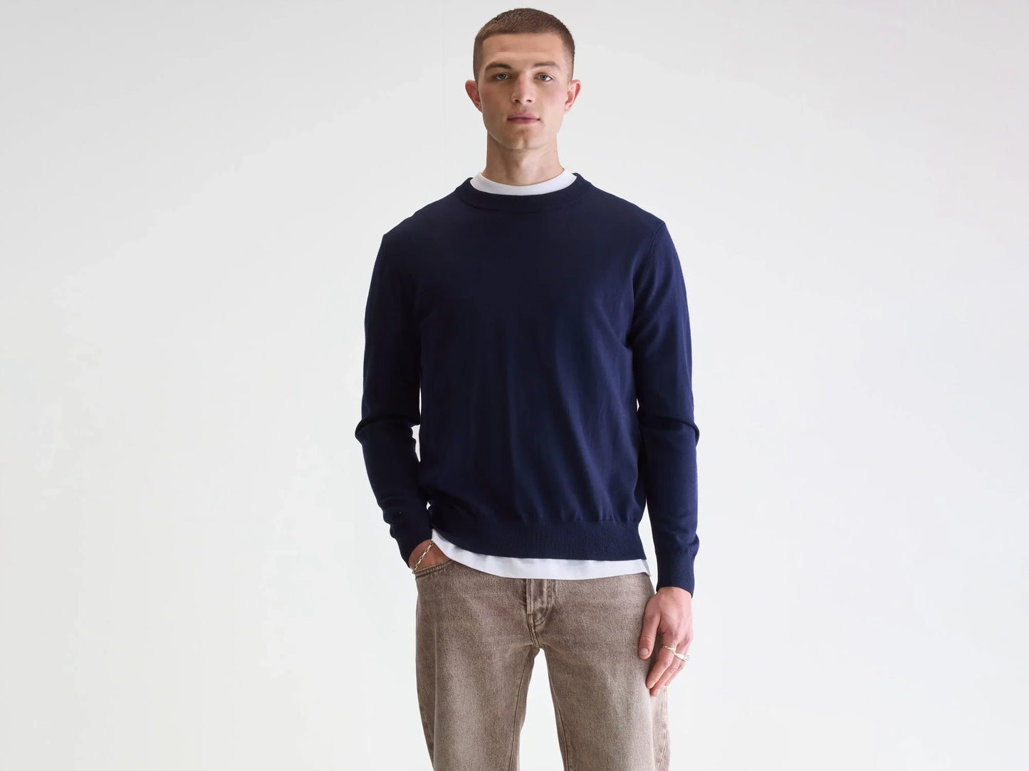 Bellerose Dilliv Crewneck Sweater Navy