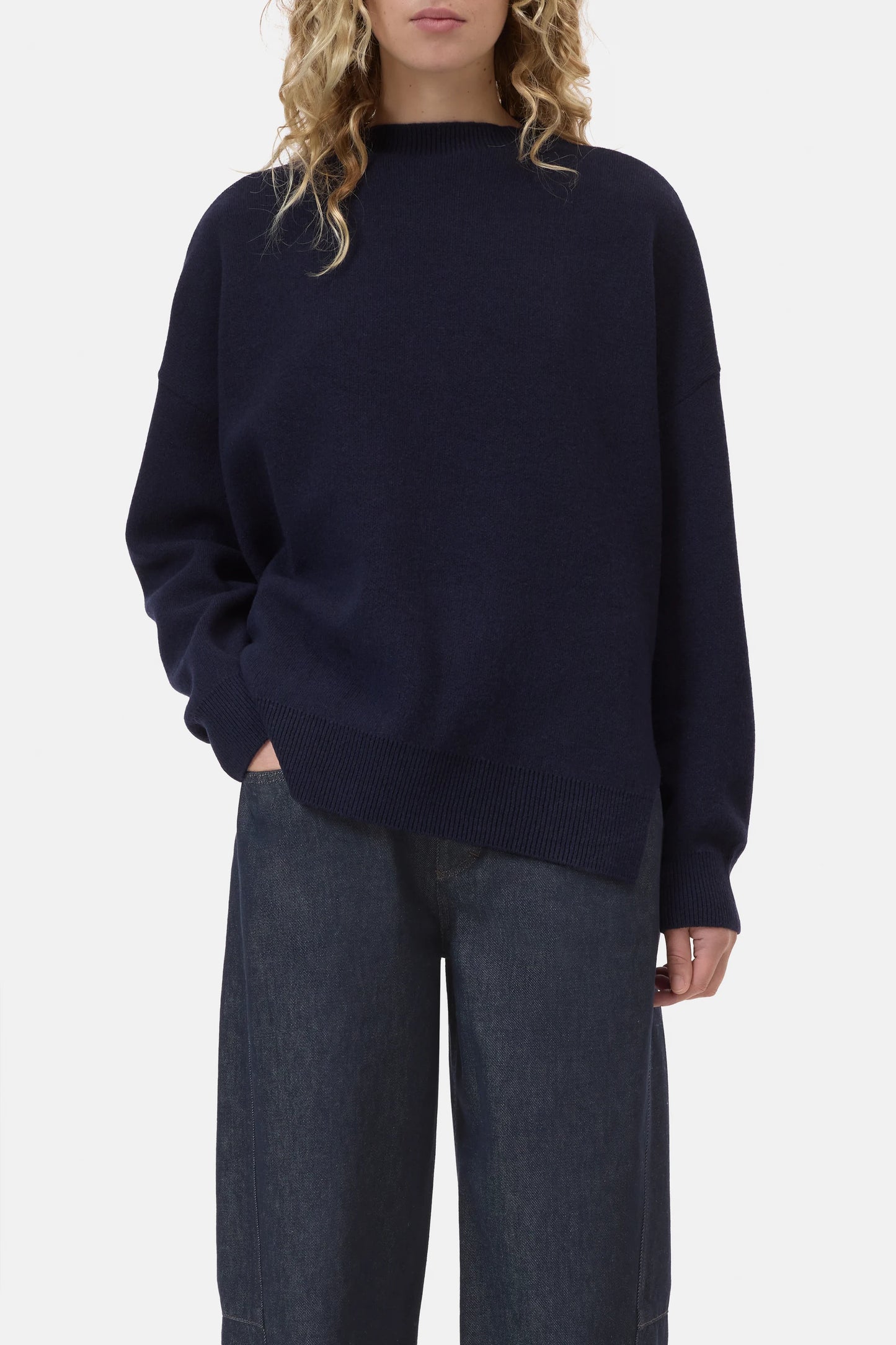Closed Wool Blend Double-face Jumper Dark Navy