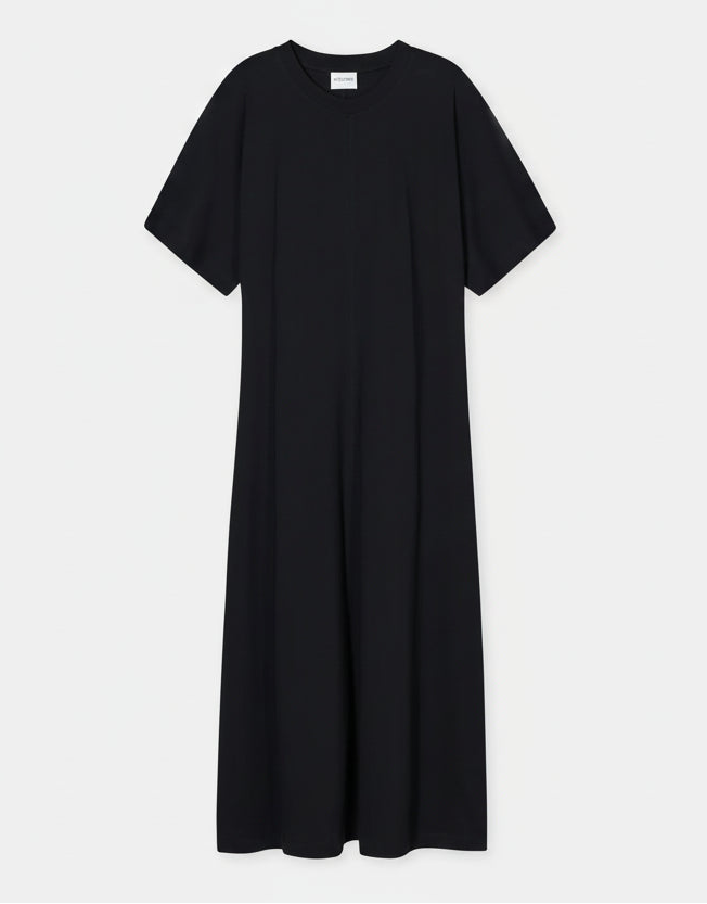 Closed Drapy Cotton Dress Black