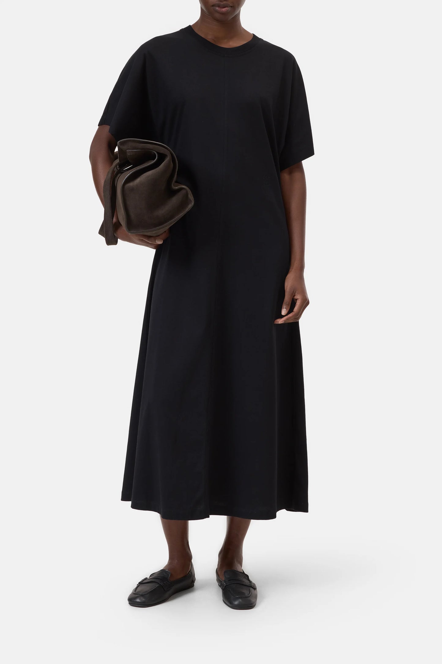 Closed Drapy Cotton Dress Black