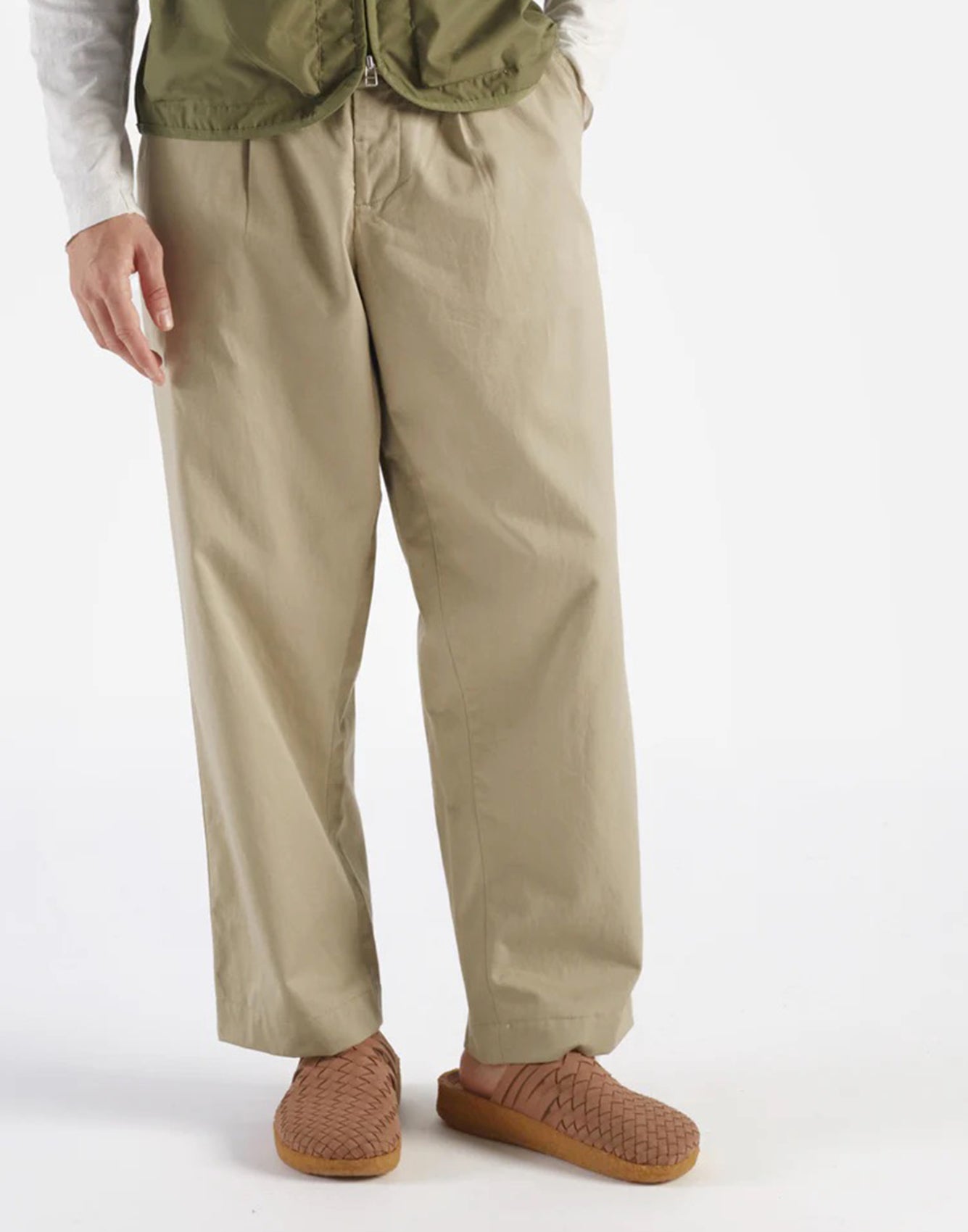 Universal Works Duke Pant In Stone Twill