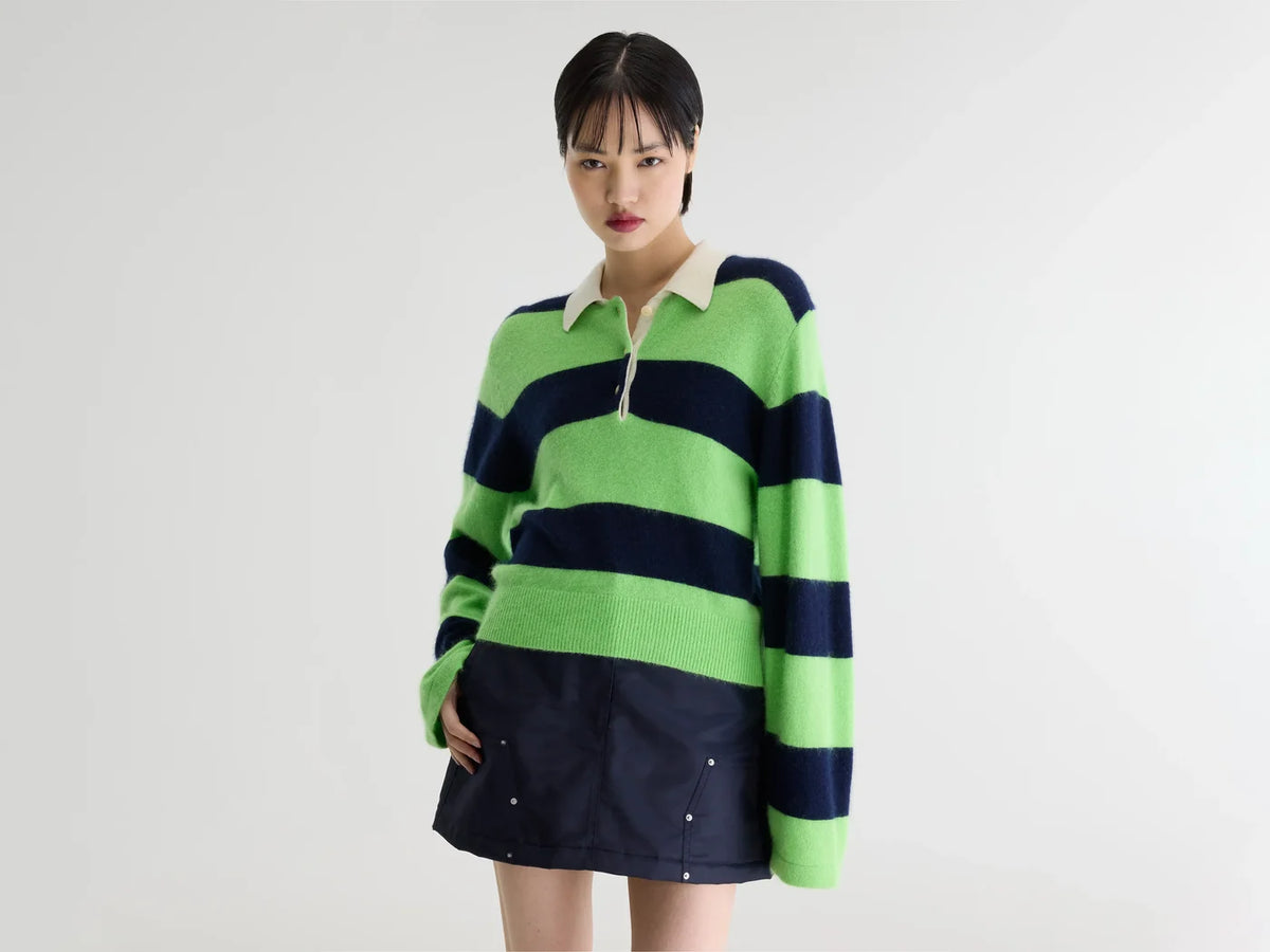 Bellerose Dusto Striped Polo Sweater