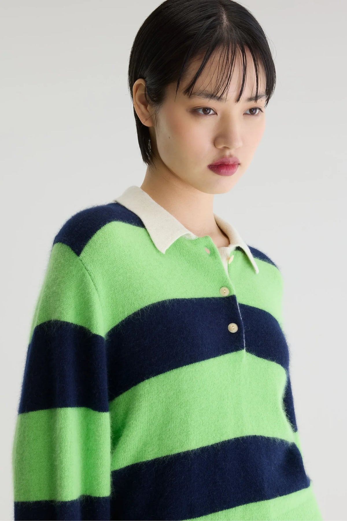 Bellerose Dusto Striped Polo Sweater